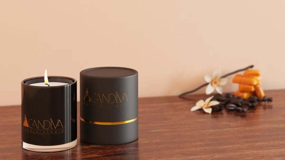 Café Candle - Coffee & Caramel Scent | Candiva Candle Studio